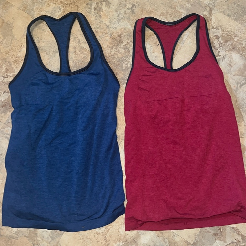 Lululemon tank top bundle blue and pink